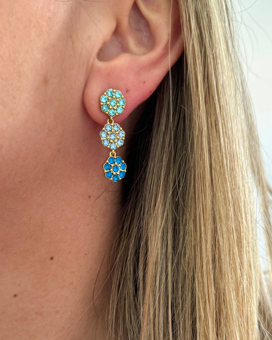 Boucles d'oreilles Majesté bleu