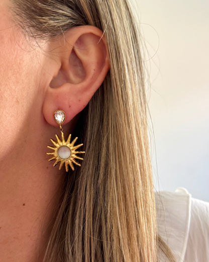 Boucles d'oreilles Sun blanc