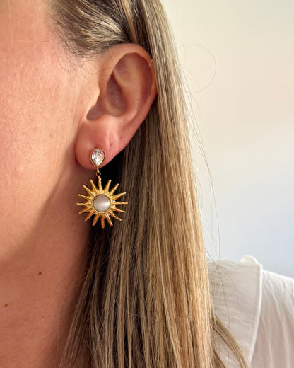 Boucles d'oreilles Sun blanc