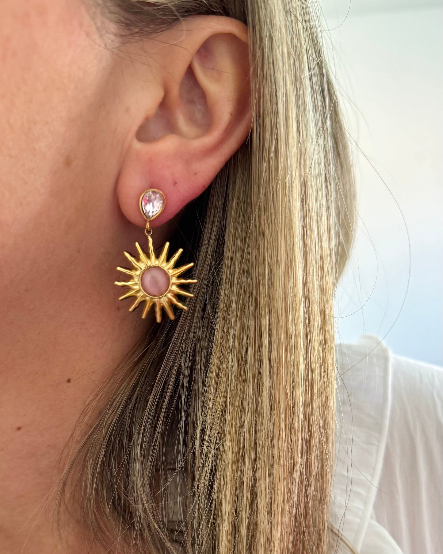 Boucles d'oreilles Sun rose