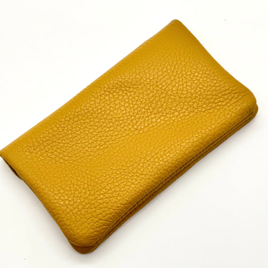 Porte-monnaie en cuir véritable vert olive