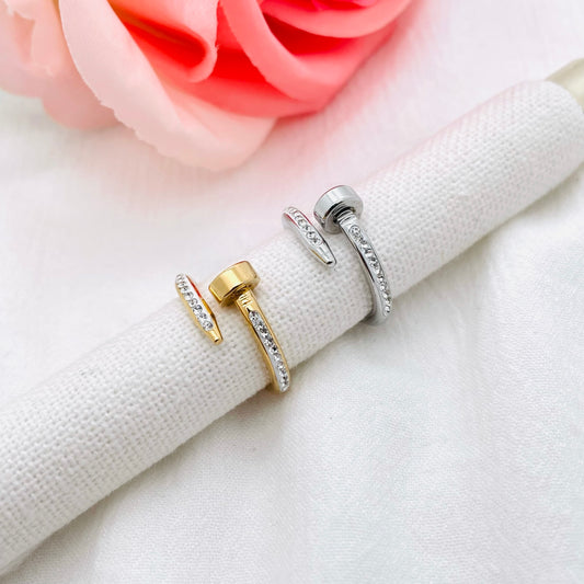 Bague Clou strass