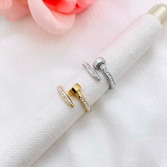 Bague Clou strass