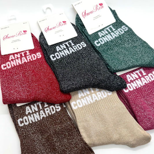 Chaussettes à Paillettes à Message " Anti connards "