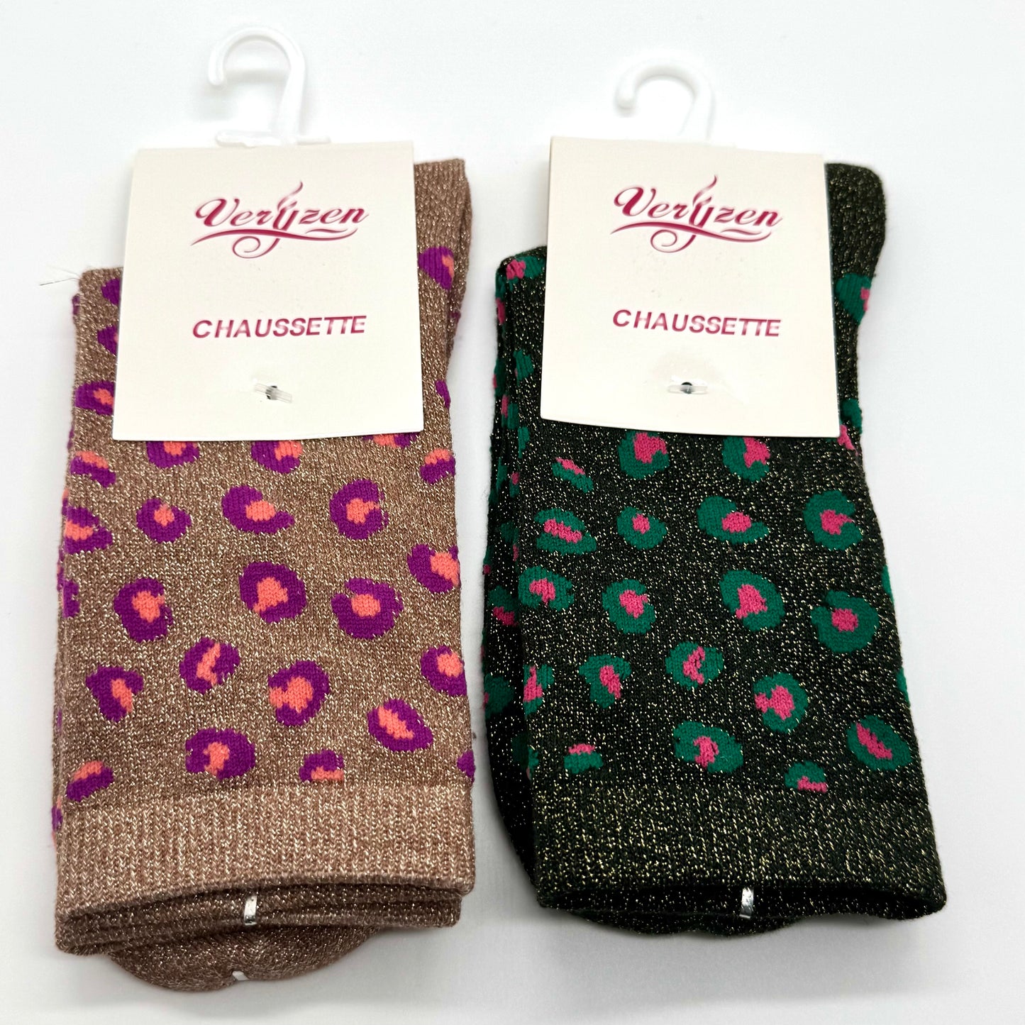 Chaussettes à Paillettes Léopard