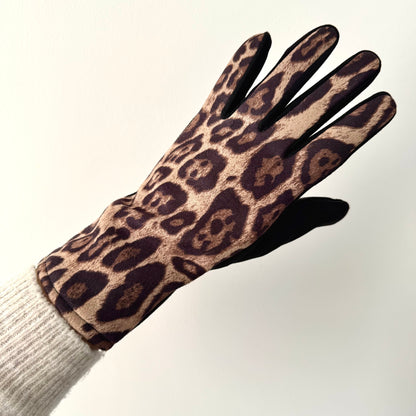 Gants Léopard Doublés – Avec Doigt Tactile