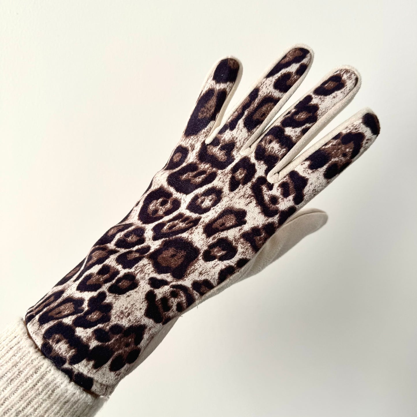 Gants Léopard Doublés – Avec Doigt Tactile