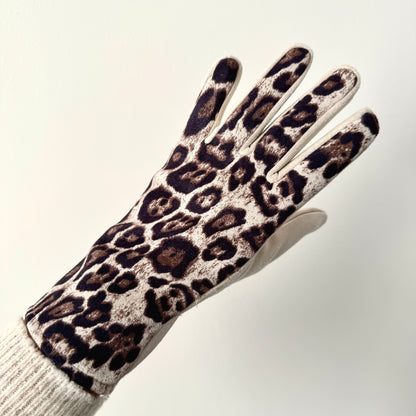 Gants Léopard Doublés – Avec Doigt Tactile