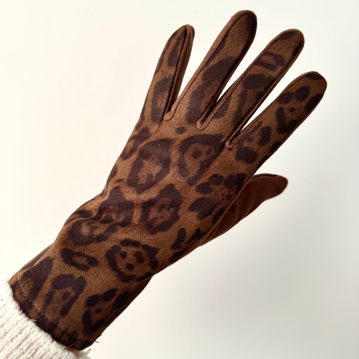 Gants Léopard Doublés – Avec Doigt Tactile
