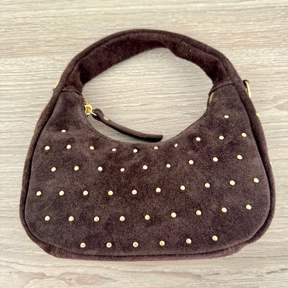 Mini Sac Suédé Clouté – Cuir véritable – Made in Italy
