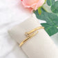 Bracelet jonc Clou strass doré