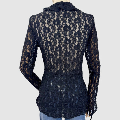 Top en dentelle à volants