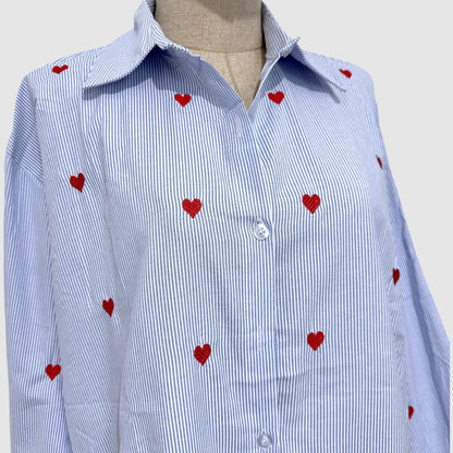 Chemise Coeur rouge