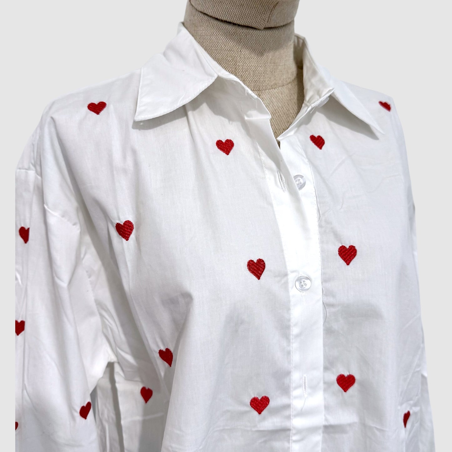 Chemise Coeur rouge