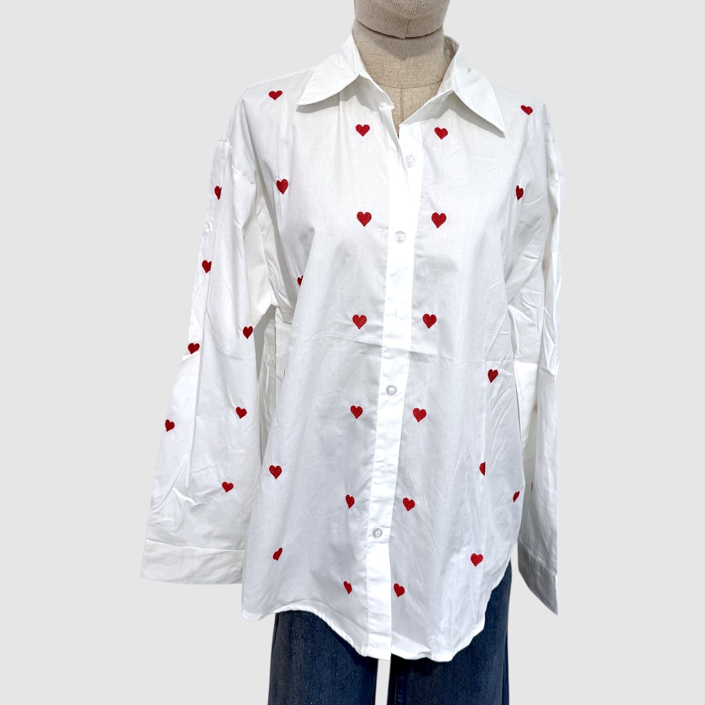 Chemise Coeur rouge