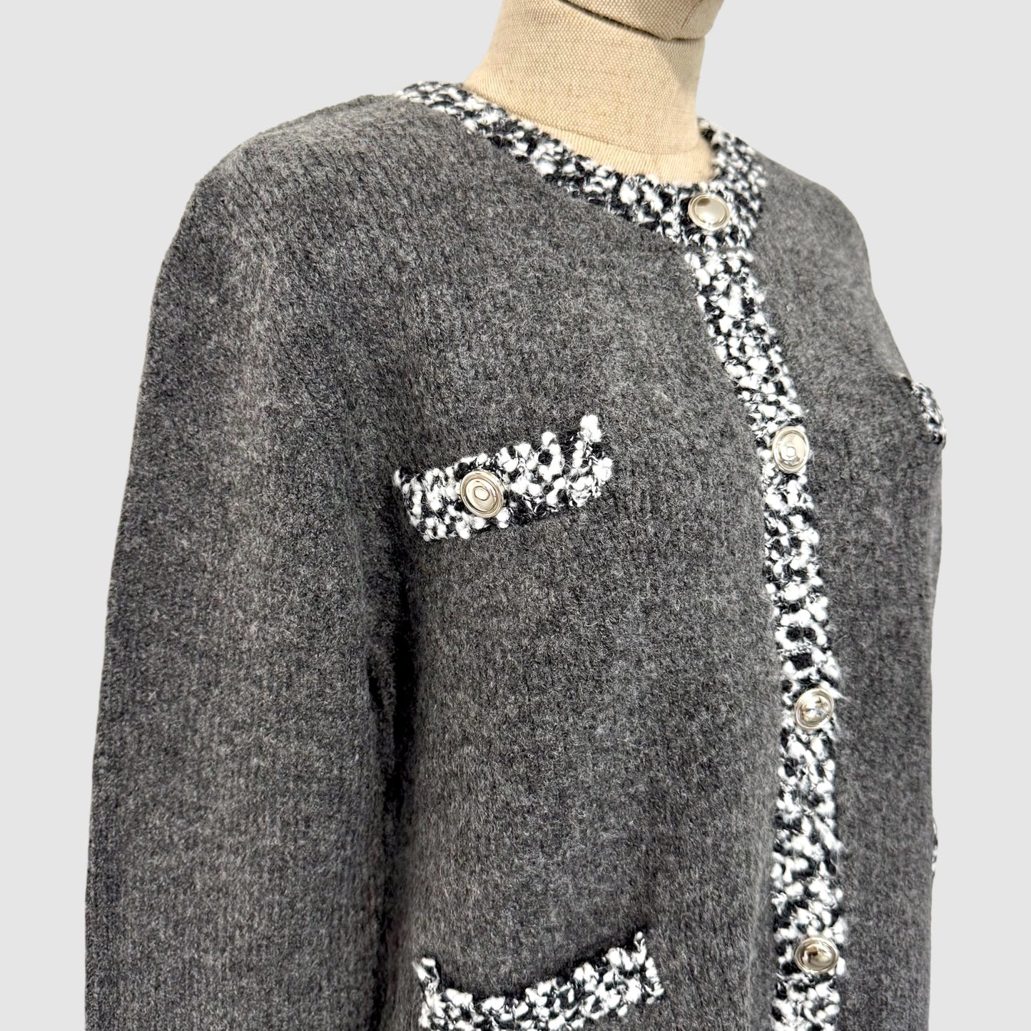 Gilet maille effet tweed