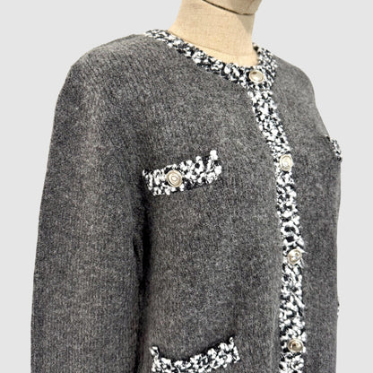 Gilet maille effet tweed