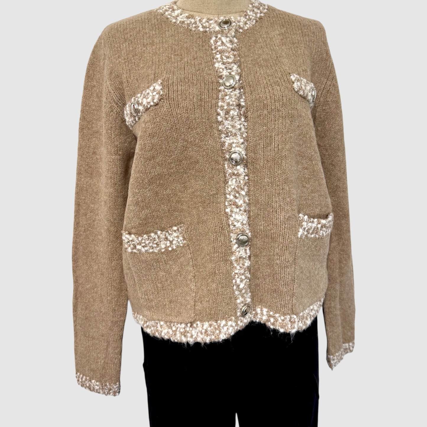 Gilet maille effet tweed