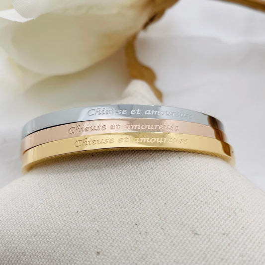 Bracelet message "CHIEUSE ET AMOUREUSE"