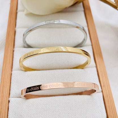 Bracelet message "SI TU ÉTAIS UNE COULEUR, TU SERAIS MA PRÉFÉRÉE"