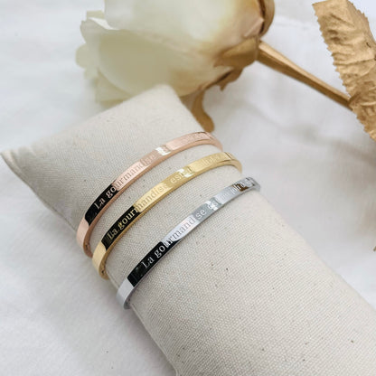 Bracelet message "LA GOURMANDISE EST UN JOLI DEFAUT"