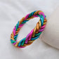 Joncs bouddhistes tressé véritable Rainbow