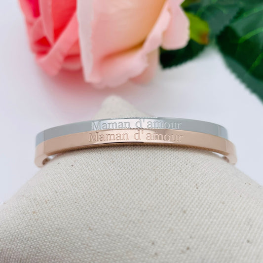 Bracelet message "MAMAN D'AMOUR"