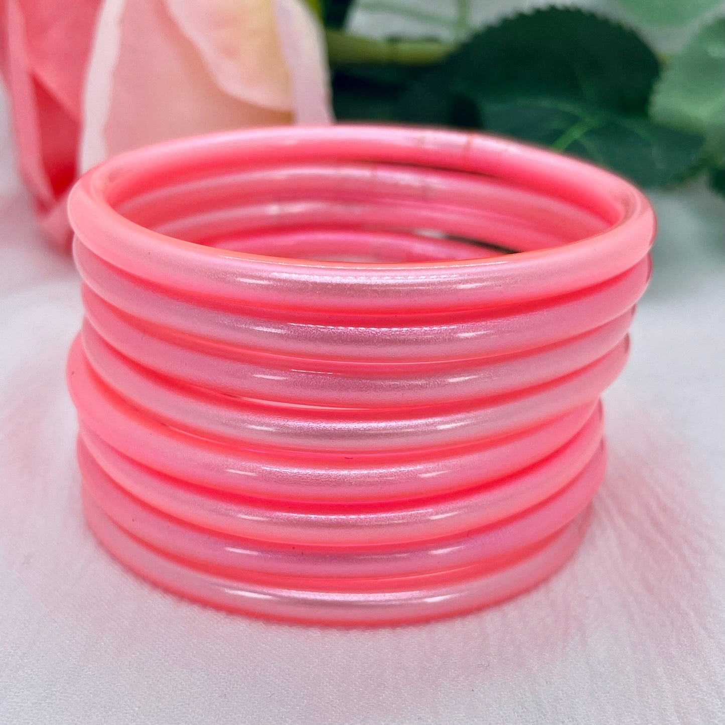 Jonc Bouddhiste rose blush