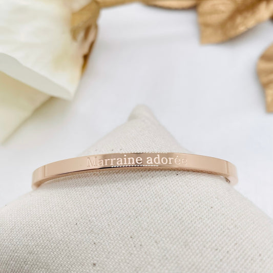 Bracelet message "MARRAINE ADORÉE"