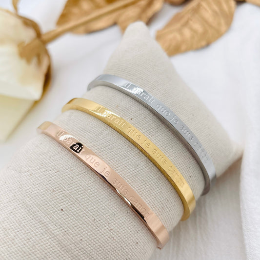 Bracelet message "IL PARAIT QUE JE SUIS CANON"