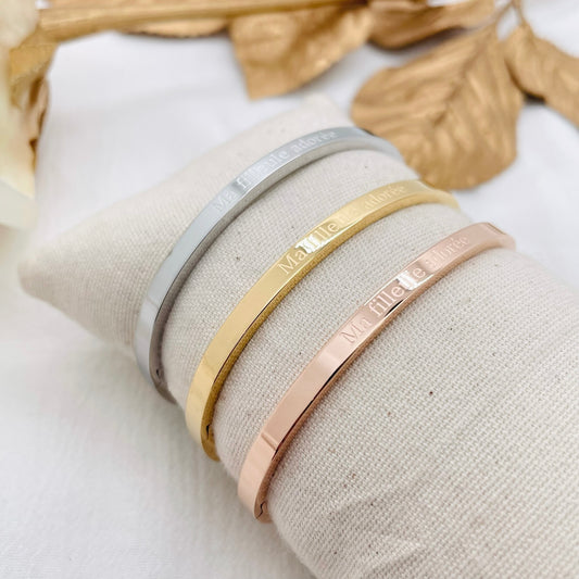 Bracelet message "MA FILLEULE ADORÉE"