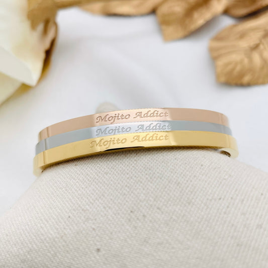 Bracelet message "MOJITO ADDICT"