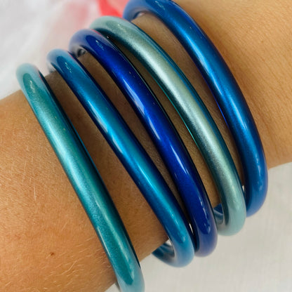Jonc Bouddhiste maxi bleu foncé