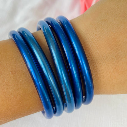 Jonc Bouddhiste maxi bleu foncé