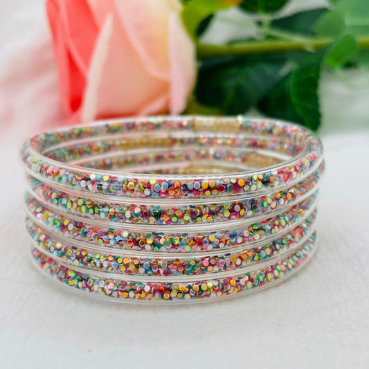 Jonc Bouddhiste Confettis multico foncé