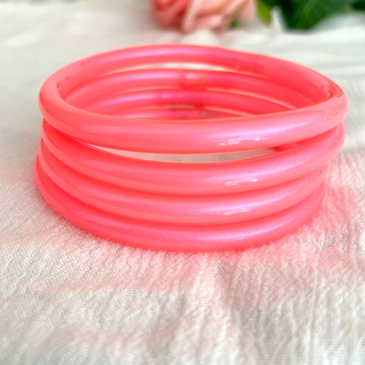 Jonc Bouddhiste maxi rose fluo