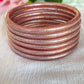 Jonc Bouddhiste rose gold pailleté