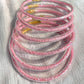 Jonc Bouddhiste Confettis rose clair enfant