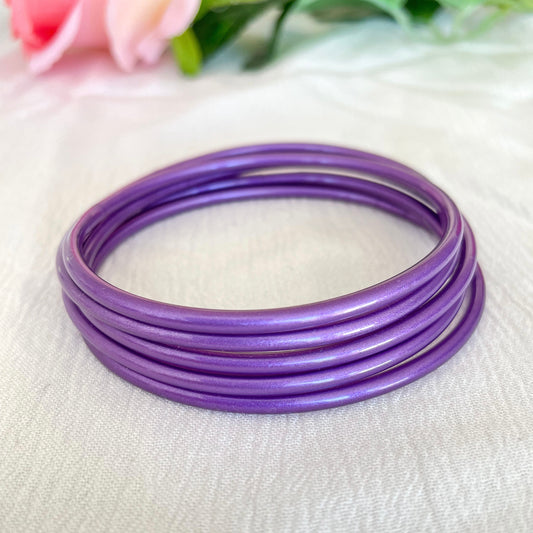 Jonc Bouddhiste fin violet