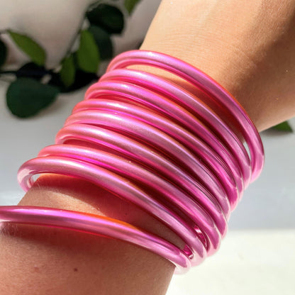 Jonc Bouddhiste rose enfant